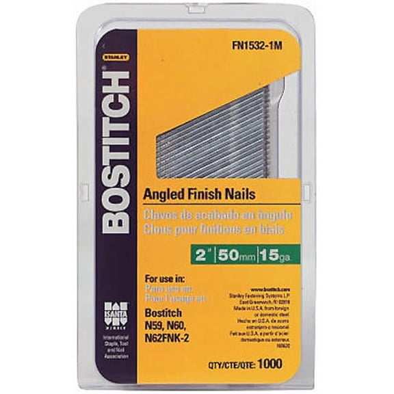 Stanley Bostitch FN1532-1M 2 in. Finish Nail, 15 Guage - 1000 Pack