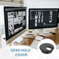 thumbnail image 6 of Desk Grommet 2", Plastic Desk Hole Cover Cable Grommet Cord Hole Cover Table Wire Organizer, Black 4 Pcs, 6 of 7