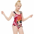 thumbnail image 6 of The Powerpuff Girls Girls Swimsuit Ruffle One-piece Beachwear Kids Cute Swimwear Summer Bathing Suit 7-9Y(120cm), 6 of 8