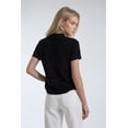 thumbnail image 2 of Forever 21 Short-Sleeve Crochet Collared Sweater Top, Color-Black, Size-M, 2 of 6