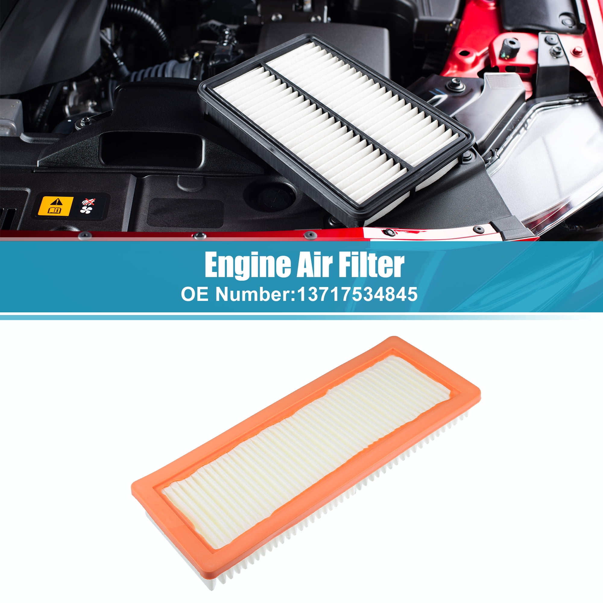 Unique Bargains Car Engine Air Filter for BMW MINI COUNTRYMAN COUPE JCW No.13717534845