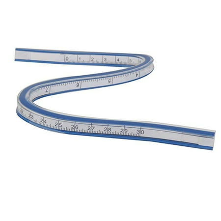 

Elenxs Flexible Curve Ruler Spiral Drafting Drawing Measure Tool Soft Plastic Tape Measure Ruler 30cm