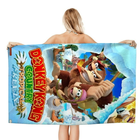 Beach Towel Bath Towels for Donkey Kong Kids Boys Girs Gifts Soft & Absorbent for Bathroom Travel Camping Vacation 20×40 inch