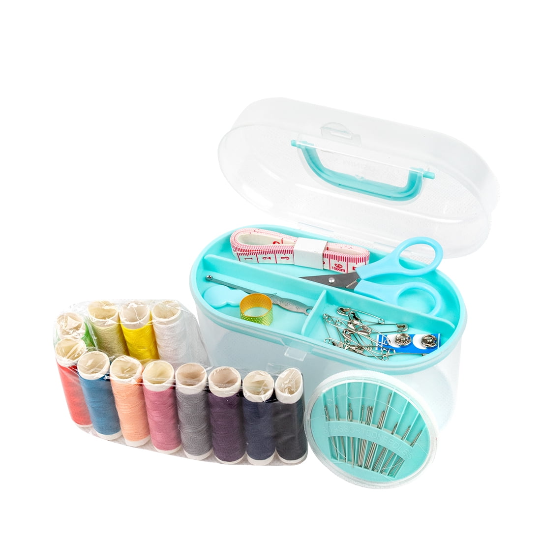 MINISO Double Layer Portable Travel Sewing Kits Box with Color