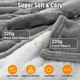 thumbnail image 5 of Heated Blanket King Size, 90x100in Electric Throw Blanket with Dual Controller 10 Heating Levels 10 Hours Auto Off Machine Washable for Home Office, Grey, 5 of 14
