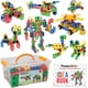 thumbnail image 1 of PicassoTiles STEM Learning Toys 152 Piece Building Block Set Kid Toy Construction Engineering Kit Educational Blocks w / Idea Book Design Guide, Storage Carry Box, Power Drill, Ratchet, Age 3+ PTN152, 1 of 3