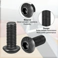 thumbnail image 3 of Uxcell M6 x 16mm Alloy Steel Hex Socket Button Head Machine Screws Black (20-Pack), 3 of 4
