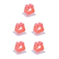 thumbnail image 1 of kurtrusly Holder Portable Self-adhesive Solid Color Lovely Wall Mounting Drill-free Bracket Kitchen Cleaning Brush Rack Orange 5Set, 1 of 6