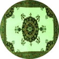 thumbnail image 1 of Ahgly Company Indoor Round Medallion Green Traditional Area Rugs, 7' Round, 1 of 1