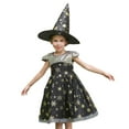 thumbnail image 5 of Girls Witch Sequins Costume Princess Dress Halloween Cosplay Fancy-Dress Outfit, 5 of 7