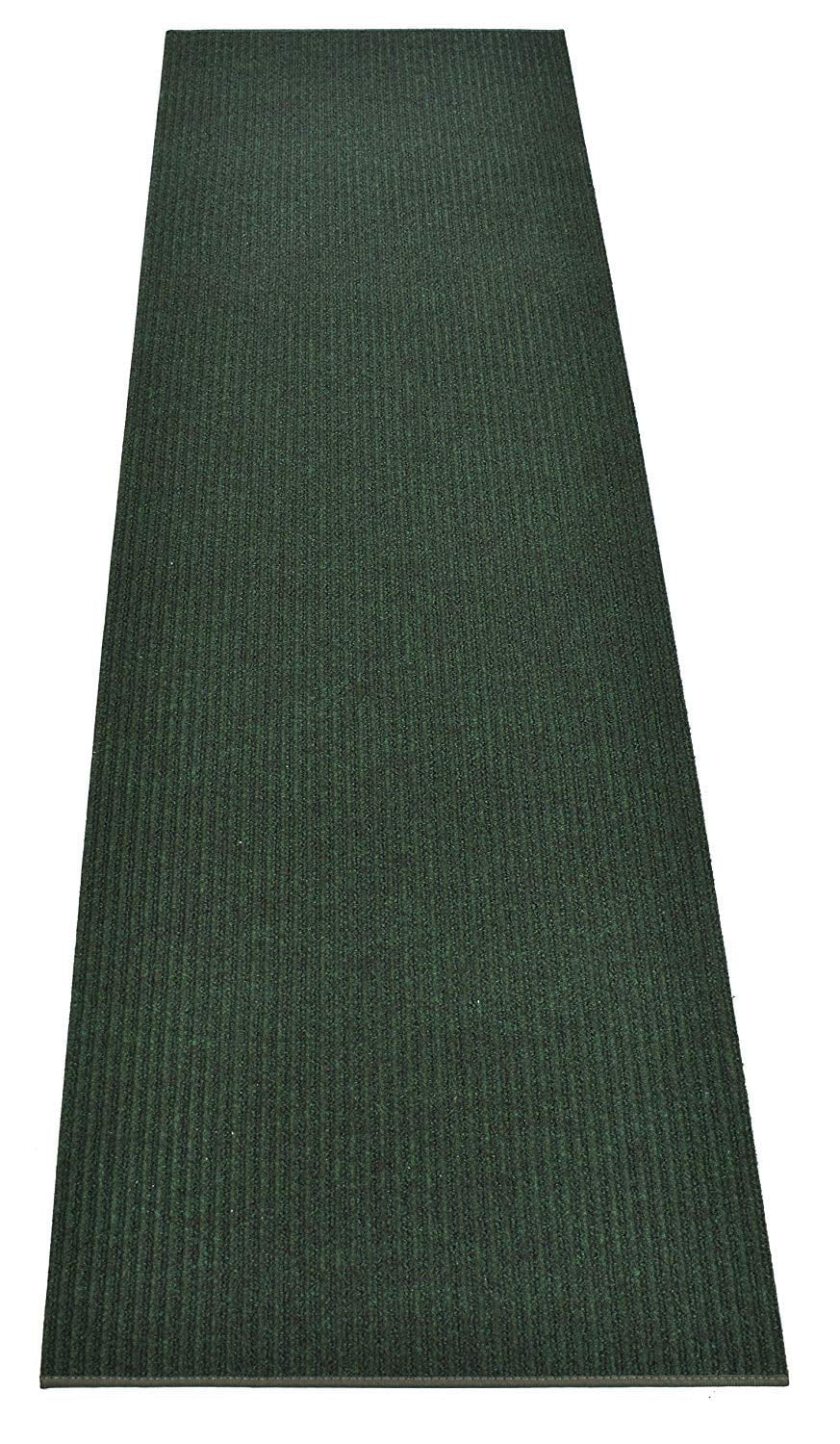 Rug Runner Green Color Custom Size Indoor Outdoor Slip Skid