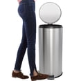 thumbnail image 6 of happimess Oscar 8-Gallon Step-Open Trash Can with FREE Mini Trash Can, Stainless Steel, 6 of 10