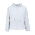 thumbnail image 3 of Summer Sun Jacket for Women Long Sleeve Outdoor Sun Protection Lightweight Breathable Zip Up Hooded Jackets Outerwear, 3 of 5