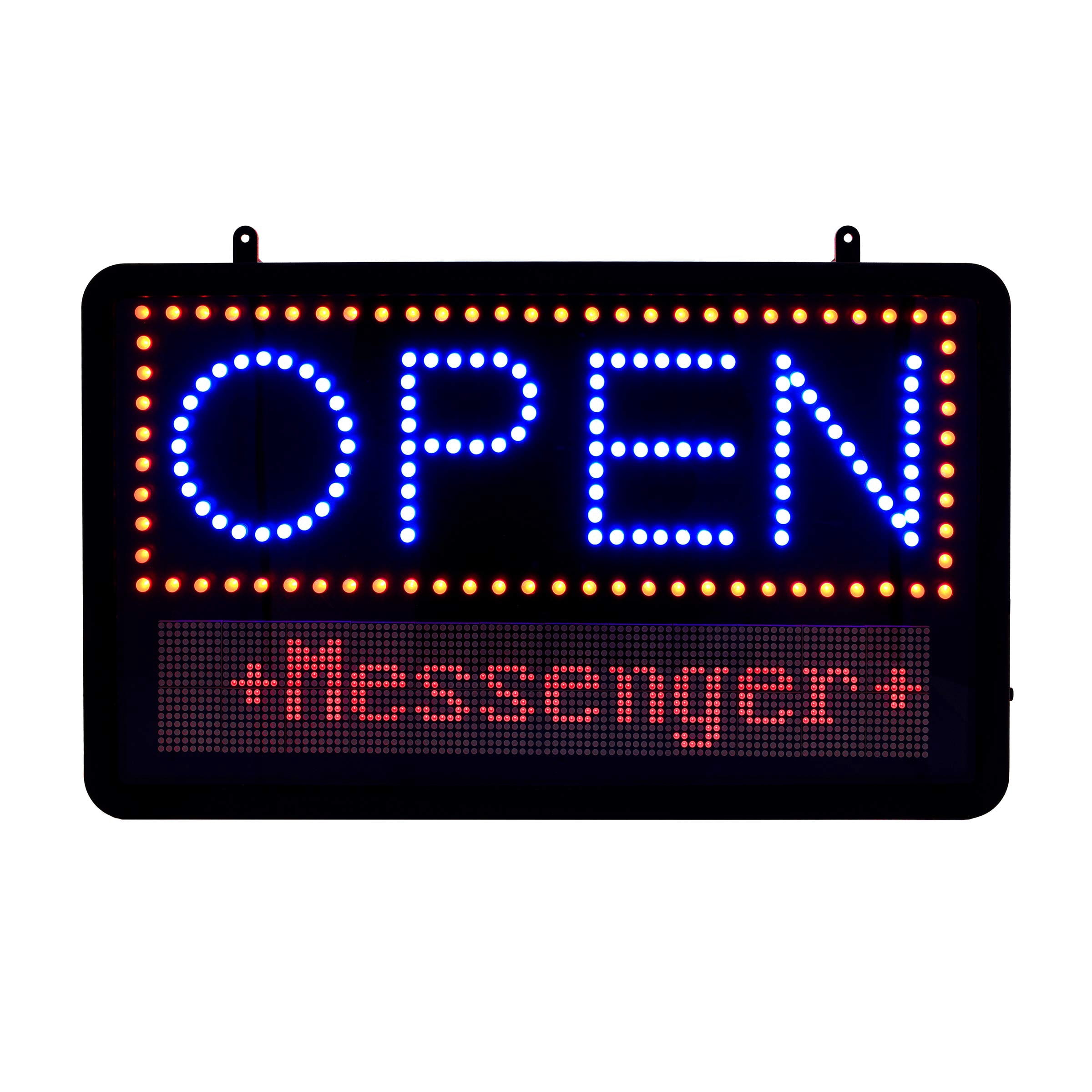 Alpine Led Open Signs for Business with Remote - Super Bright Lighted Open Sign, Easily Programmable Led Sign 3 Mode Electric Display