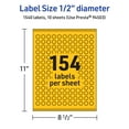 thumbnail image 6 of Avery Printable Round Labels, Bright Yellow, 0.5" Diameter, 1,540ct, 6 of 11