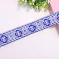 thumbnail image 4 of 3 Rolls 22.32 Yards 1 1/4 Inch Purple Embroidered Ribbon Ethnic Jacquard Fabric Ribbons Trimming Polyester Floral Woven Trim Tape for Sewing Making Crafts Cloth Curtain Home Decor Diy Supply, 4 of 5