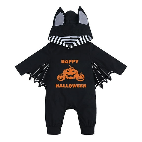 Utlike Baby Boys Romper My First Hallomas Halloween Pumpkin Outfit Bat Hoodie Jumpsuits Lovely Playsuit Size 12 Months-18 Months
