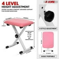 thumbnail image 5 of 5 Core Keyboard Bench 2 Inch Padded Cushioned Piano Stool Height Adjustable 19" Guitar Seat Portable, 5 of 5