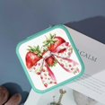 thumbnail image 4 of Creowell Strawberries Watercolor Travel Jewelry Box for Bridesmaids Green, 4 of 5