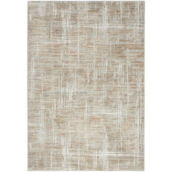 Nourison Home Texture Abstract Dash Indoor Area Rug Beige Grey 7'10" x 9'10"