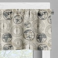 thumbnail image 3 of Ambesonne Compass Valance Pack of 2, Continents Pattern, 54"X12", Black Grey Tan, 3 of 5