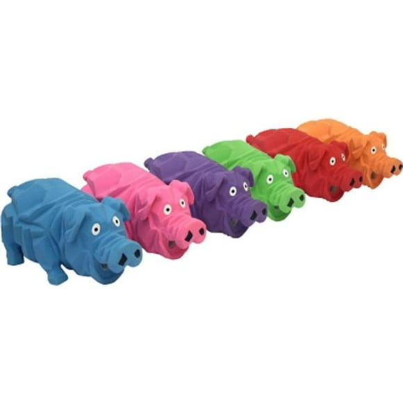 Multipet International 61271 8 in. Origami Pig Latex Toy, Assorted Color