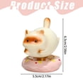 thumbnail image 4 of CoreLiving Ceramic Cat Decor, Whimsical Miniature Figurines for Office Desk and Bookshelf, Cute Animal Statue Gifts for Cat Lovers, Home Tabletop Accents, 4 of 6
