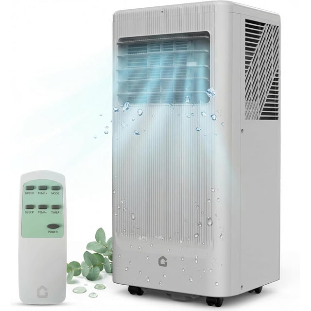Portable Air Conditioner, 3-in-1 AC Unit with Cooling Fan & Dehumidifier, 8000 BTU Portable AC for Guest Rooms & Indoor Spaces Up to 350 Sq.Ft