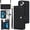 Black, variant on TECH CIRCLE Folio Faux Leather Case for iPhone 14 (6.1") 2022 - Protective Stylish Phone Case, Built-in Stand & Card Slots & Wrist Strap & Button Closure, Lightweight Portable Cover, Dark Purple