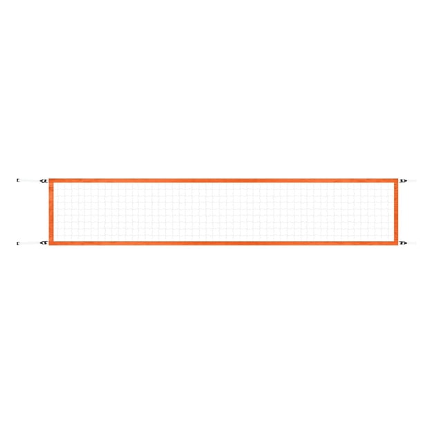 Red de voleibol de piscina de 4,6 m x 0,9 m, plegable y de longitud ajustable. Naranja