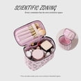 thumbnail image 4 of Bolsa de cosméticos AmbeAlla, grande, rosa, con portaescobillas para mujer, 4 of 7