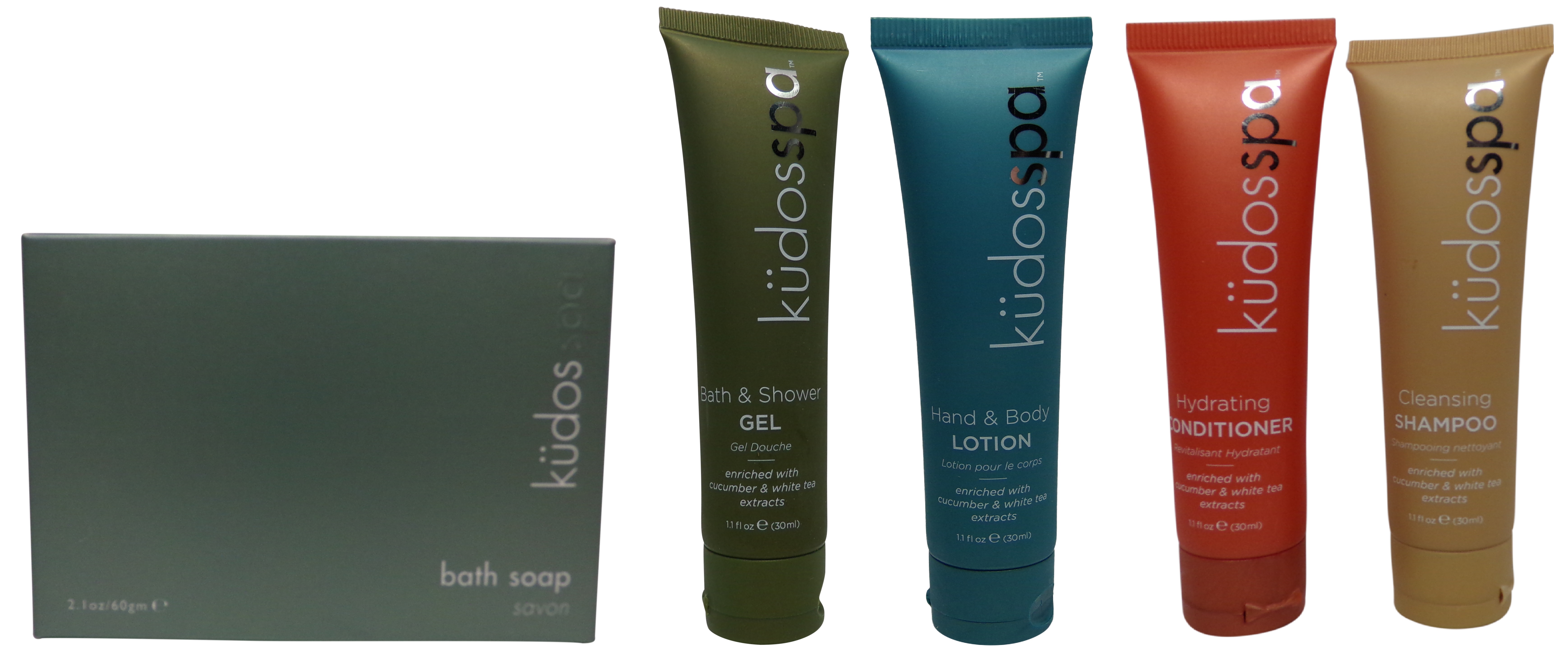 Kudos Spa Travel Set 2 Shower Gel, 2 Lotion, 2 Shampoo, 2 Conditioner