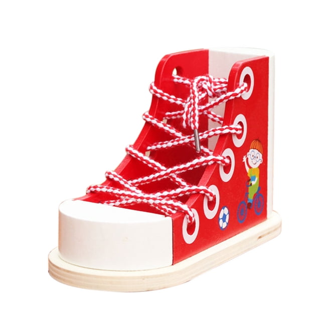Juguete de para para enhebrar Aprender cordones para el aprendizaje de cordones perfke Juguetes de madera