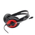 thumbnail image 2 of Wired Headset Head-mounted 3.5mm Plug Computer All-inclusive Earmuffs Gaming Headset (Blue/Red), 2 of 5
