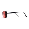 thumbnail image 4 of SA106 Mens Rimless Luxury Square Rectangle Ornate Metal Rim Sunglasses Black Red, 4 of 4