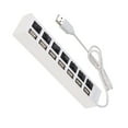 thumbnail image 4 of EeaseCA 7 Ports USB 2.0 Hub Data Transfer with Individual Switches for PC Laptop (White), 4 of 7