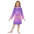 thumbnail image 6 of FORMRS Niños Bathrobe Unisex Hooded Robe Soft Plush Pajamas Sleepwear, Size 10-12T, Pixel Love, 6 of 7