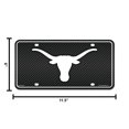 thumbnail image 6 of Texas NCAA Longhorns 12x6 Carbon Fiber Design Metal License Plate Auto Tag, 6 of 8