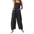 thumbnail image 2 of Women Boho Printed Casual Overalls Loose Baggy Bib Pants Jumpsuit Bohemian Wide Leg Overall Plus Size, 2 of 7