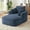 Blue, variant on 64.6" Oversized Corduroy Chaise Lounge Chair, Modern Sofa Couch with Corduroy Upholstered, Deep Seat Comfy Sleeper Sofa for Living Room Dorm Apartment, Black