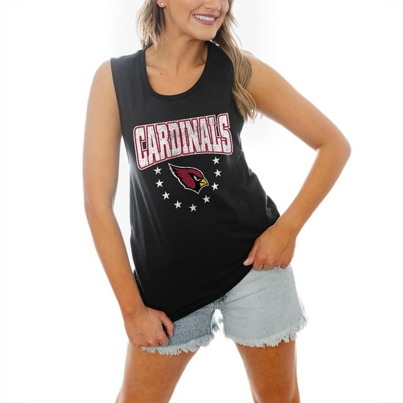 Women's Gameday Couture Black Arizona Cardinals Baby You're A Star Racerback Scoop Neck Tapered Tank Top
