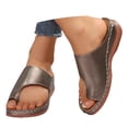 thumbnail image 2 of Daolelai Women's Summer Fashion Solid Color Clip-Toe Massage Insole Beach Sandals Casual Slippers, 2 of 8