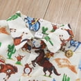 thumbnail image 4 of Baby Onesies Boy Infant Baby Boy Print Short Sleeve Romper Bodysuit Summer Casual Newborn Outfit, 4 of 8