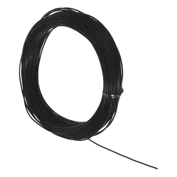 Alambre de Aluminio, Alambre de Metal Flexible para Manualidades, para Fabricación de Joyas, Envoltura de Flores, Escultura, Negro 100 pies 0.08 in