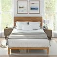 thumbnail image 7 of TINKLE WELL Solid Wood Bed Frame, King Size Bed Base with Wood Slat Support, No Box Spring Needed, 12" Height Noise-Free Natural Pine Frame, Easy Assembly, 7 of 7