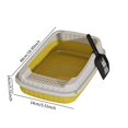 thumbnail image 2 of FL Open Top Cat Litter Box Open Top Pet Litter Tray Large Portable Cat Bedpan Kitty Pan Toilet, 2 of 7