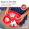 thumbnail image 5 of Re-Play Toddler Plates with Dividers - Deep-Walled 3 Compartments Divided Plates for Kids - Dishwasher& Microwave Safe - Made in USA - Set of 4 - Ocean Waves, 5 of 10