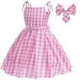 thumbnail image 4 of Girls Pink Purple Plaid Costume Dress Halloween Doll Cosplay Dress Up, 3-9 Year, 4 of 8