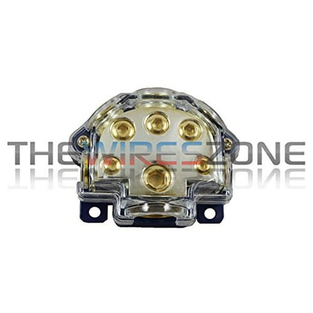 10 Output Block 1/0 Gauge Input to 2/4/8 Gauge Output Silver Ground/Power Distribution Block, (1) 1/0 Gauge Input By The Wires Zone ()