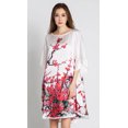 thumbnail image 4 of Grace Silk 100% Silk Nightgown, Plum Blossom, White, 4 of 5